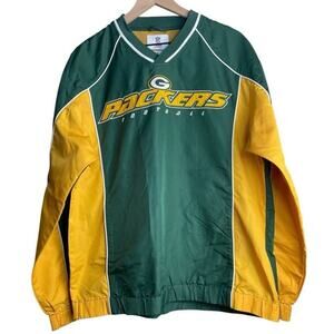NFL Team Apparel Green Bay Packers Football Men’s Windbreaker Pullover Medium